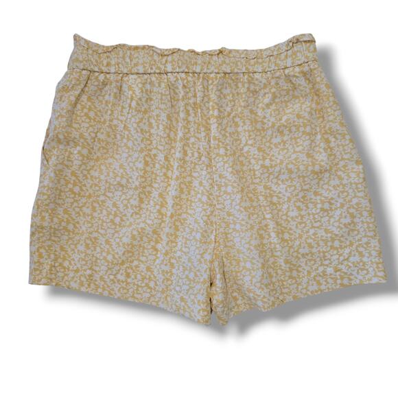 Banana Republic Women’s Yellow Floral Print Drawstring Shorts – Size Small - Picture 5 of 8